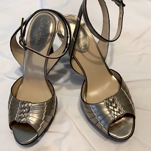 ColeHaan high heels in soft gold